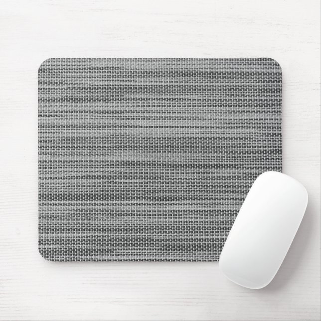 Alfombrilla De Ratón Faux Gray Fabric Cloth Modern Design Mouse Pad (Con ratón)
