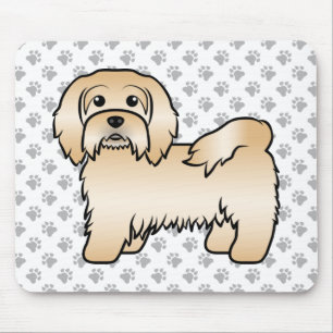 Alfombrilla De Ratón Fawn Havanese Cute Cartoon Dog Ilustracion