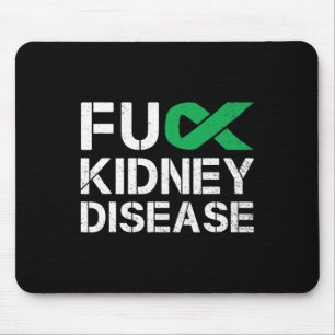 Alfombrilla De Ratón Fck Riñón Disease Awareness Mono Cinta Verde Su