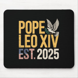 Alfombrilla De Ratón Fe cristiana del Papa estadounidense Leo Iglesia C