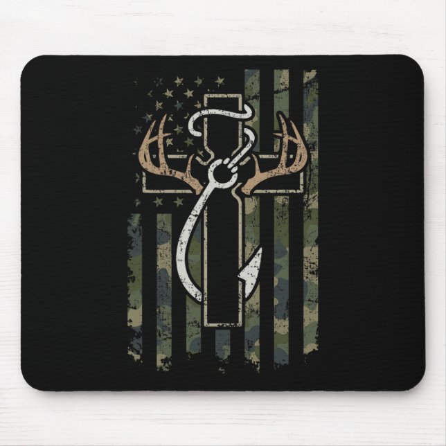 Alfombrilla De Ratón Fe de la caza de pescadores - pescador cristiano c (Frente)