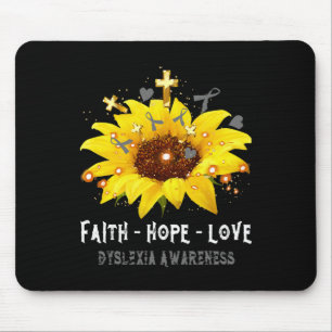 Alfombrilla De Ratón Fe del girasol Esperanza Amor Dislexia Conciencia 