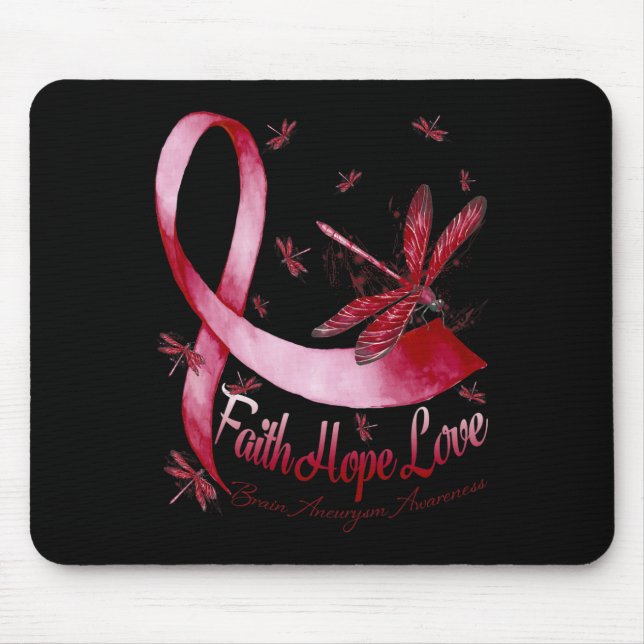 Alfombrilla De Ratón Fe Esperanza Amor Cerebro Aneurisma Conciencia Lib (Frente)