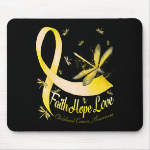 Alfombrilla De Ratón Fe Esperanza Amor Conciencia del Cáncer Infantil D