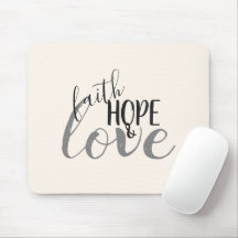 Fe, Esperanza y Amor | Regalo de fe en negro y gri