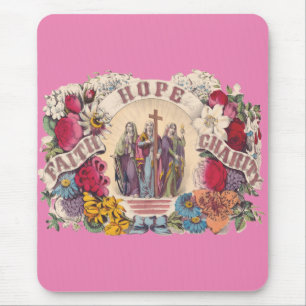 Alfombrilla De Ratón Fe, Esperanza y Caridad Virtudes teologales