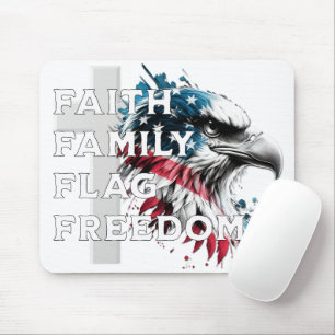 Alfombrilla De Ratón Fe, familia, bandera, libertad, almohadilla de rat