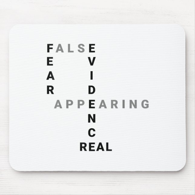 Alfombrilla De Ratón Fear False Evidence Appearing Real Motivational  (Frente)