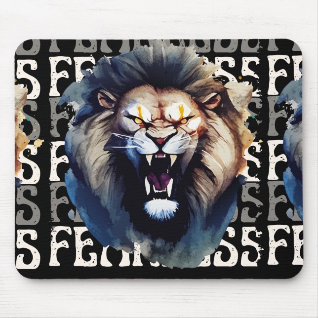 Alfombrilla De Ratón Fearless Roar – Bold Lion  (Frente)