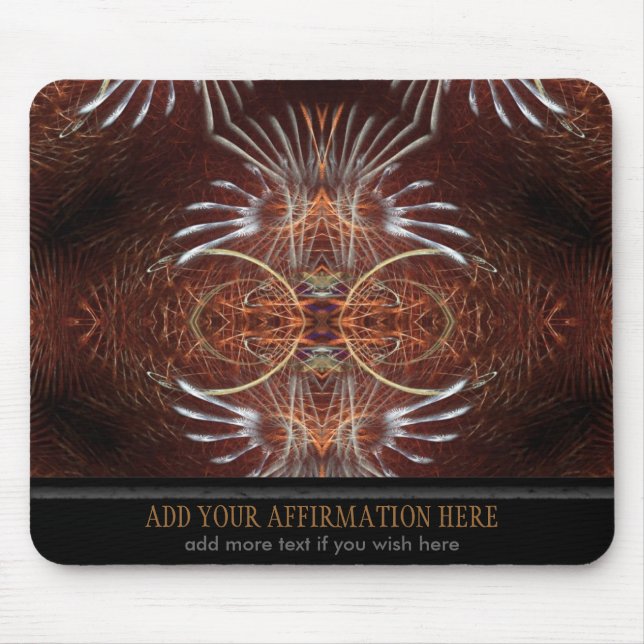 Alfombrilla De Ratón Featjers tribales fractales Mousepad (Frente)