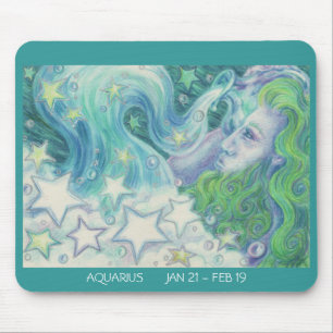Alfombrilla De Ratón Fechas de la mousepad de Zodiac Aquarius