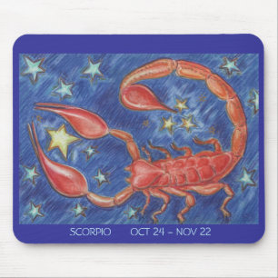 Alfombrilla De Ratón Fechas de la tabulación de Zodiac Scorpio