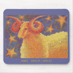 Alfombrilla De Ratón Fechas del sepad de Zodiac Aries