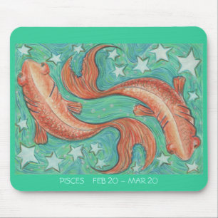 Alfombrilla De Ratón Fechas del tabique de Zodiac Pisces