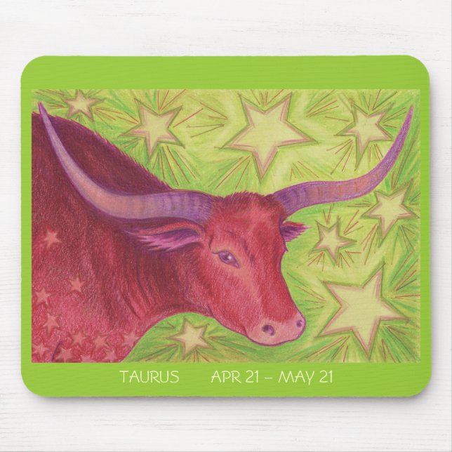 Alfombrilla De Ratón Fechas del zodiac Taurus mousepad (Frente)