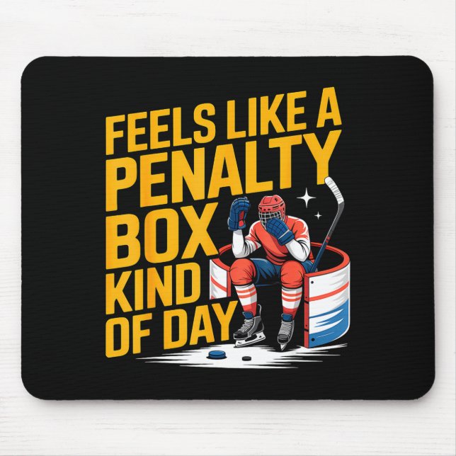 Alfombrilla De Ratón Feels Like A Penalty Box Kind Of Day Funny Hockey  (Frente)