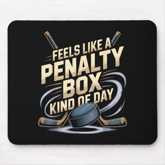 Alfombrilla De Ratón Feels Like A Penalty Box Kind Of Day Funny Hockey  (Frente)
