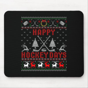 Alfombrilla De Ratón Felices jornadas de hockey sobre Navidades feos