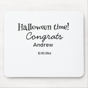Alfombrilla De Ratón Felicidades en Halloween agregar nombre fecha año