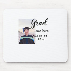 Alfombrilla De Ratón felicitación por foto de graduado añada tu nombre 