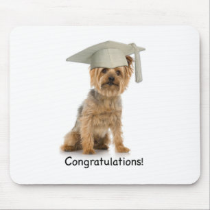 Alfombrilla De Ratón Felicitaciones a Yorkie de Graduación