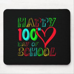 Alfombrilla De Ratón Feliz 100.º Día De Escuela 100 Días Estudiantes Li