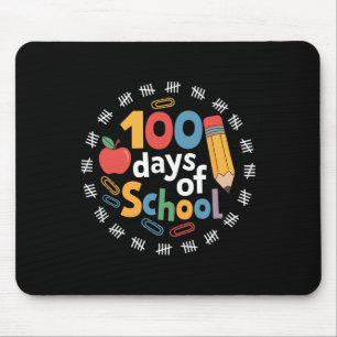 Alfombrilla De Ratón Feliz 100.º Día De Escuela 100 Días Más Inteligent
