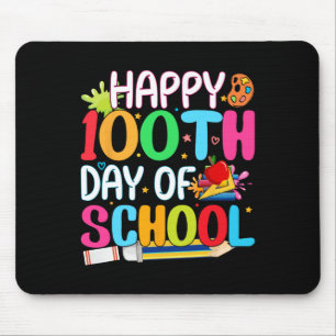 Alfombrilla De Ratón Feliz 100° Día de Maestros Escolares Niños Happ