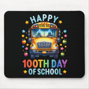 Alfombrilla De Ratón Feliz 100° Día del Conductor De Autobuses Escolare