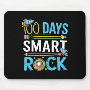 Alfombrilla De Ratón Feliz 100 Días Escolares De Rock Inteligente Intel
