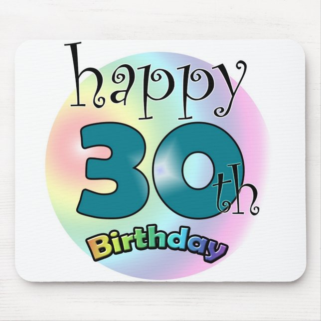 Alfombrilla De Ratón Feliz 30 cumpleaños (Frente)