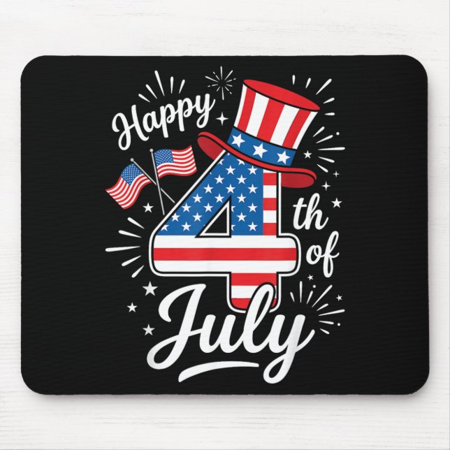 Alfombrilla De Ratón Feliz 4 de julio (Frente)