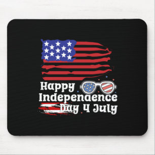 Alfombrilla De Ratón Feliz 4 de julio bandera de Estados Unidos Feliz d
