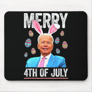 Alfombrilla De Ratón Feliz 4 de julio confundido divertido Biden día de