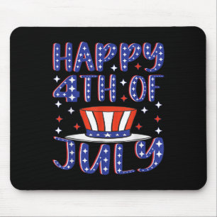 Alfombrilla De Ratón Feliz 4 de julio Patriótico Bandera Americana Usa 