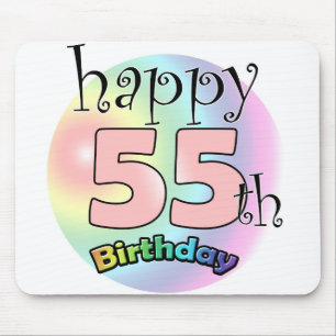 Alfombrilla De Ratón Feliz 55º cumpleaños (gasa)