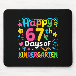 Alfombrilla De Ratón Feliz 67º día de meme de la escuela de kindergarte