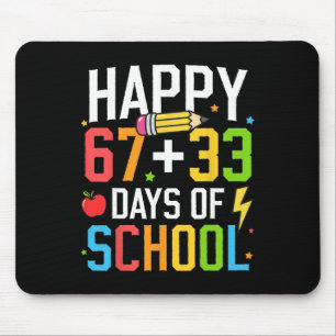 Alfombrilla De Ratón Feliz 67 33 Días De Escuela 100º Día De Escuela Ni