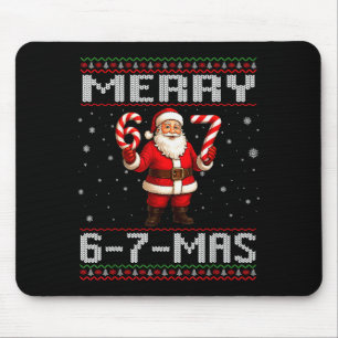 Alfombrilla De Ratón Feliz 6-7-mas Divertido Santa Navideño Feo Caramel