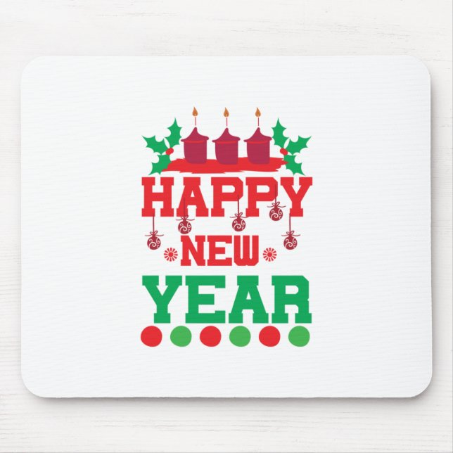 Alfombrilla De Ratón Feliz Año Nuevo (Frente)