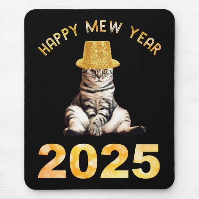 Alfombrilla De Ratón Feliz Año Nuevo 2025 (Frente)