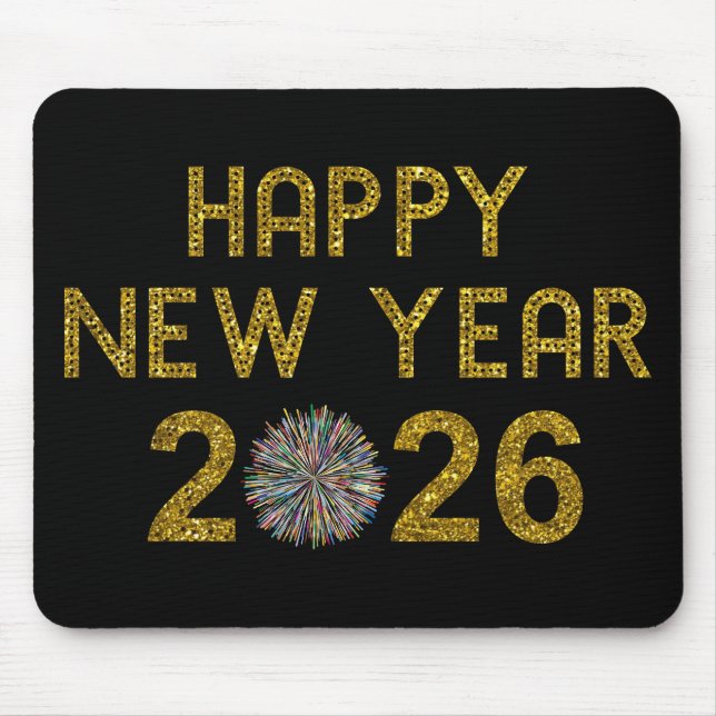Alfombrilla De Ratón Feliz Año Nuevo 2026 (Frente)