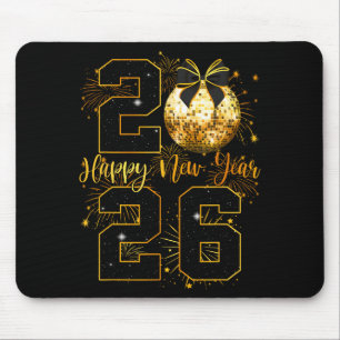 Alfombrilla De Ratón Feliz Año Nuevo 2026 Coquette Bow Disco Ball Año N