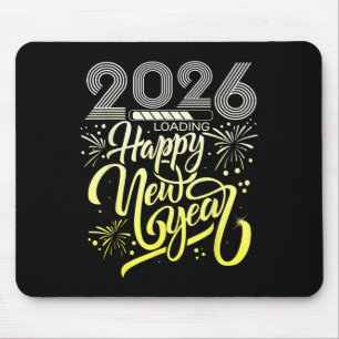 Alfombrilla De Ratón Feliz Año Nuevo 2026, fuegos artificiales cargando