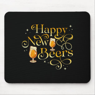 Alfombrilla De Ratón Feliz Año Nuevo Cerveza Divertido Día de Año Nuevo