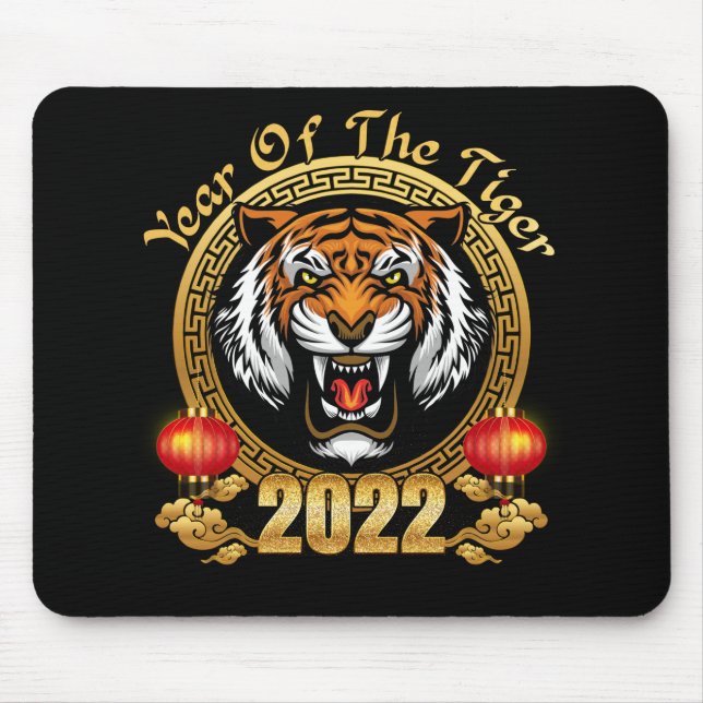Alfombrilla De Ratón Feliz Año Nuevo Chino 2022, año del tigre (Frente)