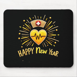 Alfombrilla De Ratón Feliz Año Nuevo Enfermera