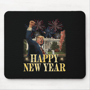 Alfombrilla De Ratón Feliz año nuevo Fiesta 2025 Trump 2024