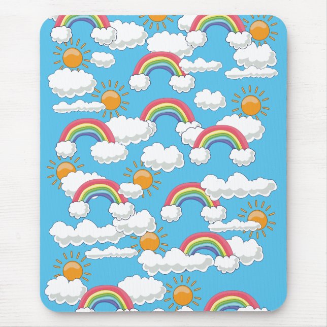 Alfombrilla De Ratón Feliz arcoiris (Frente)
