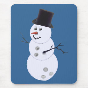Alfombrilla De Ratón Feliz Bowlidays Snowman